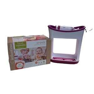 Infantino Squeeze Station Baby Food Maker & Pouch Filler – Purple